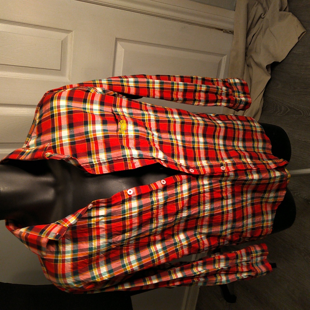 Men's Red Plaid Shirt